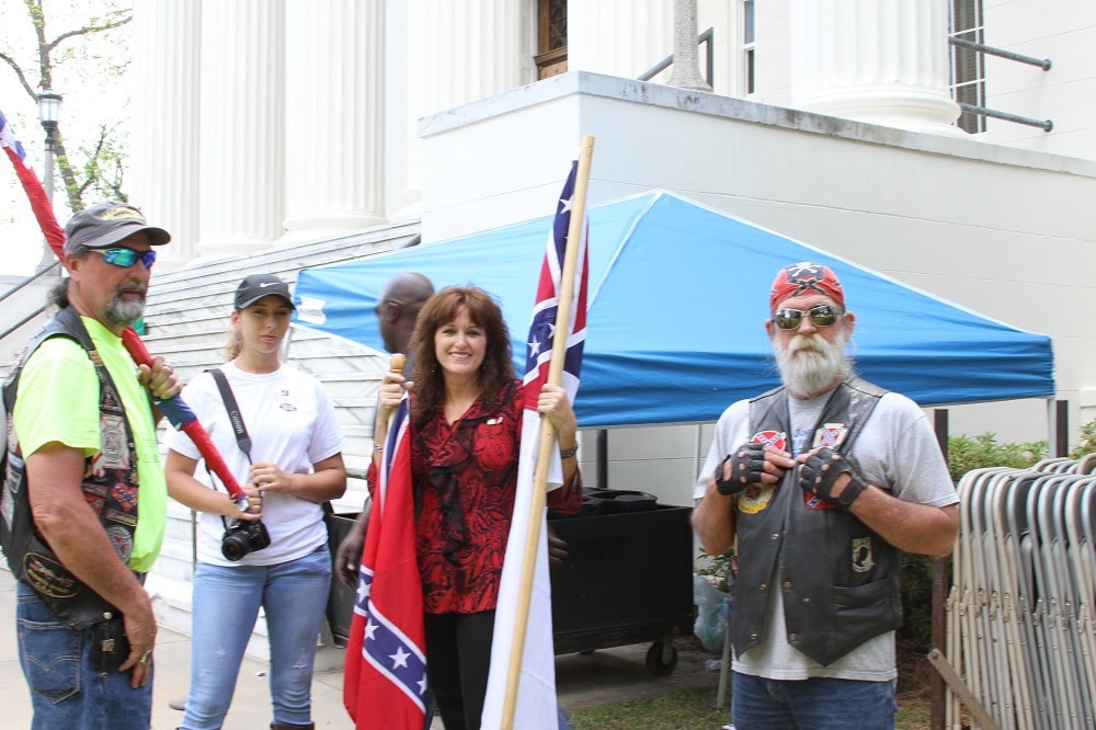 Americans Celebrating Confederate Day in the USA
